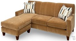 American Made Collegedale Sofa with Reversible Chaise with Upgrade Cushion Coils