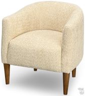 Kendall Chair With Walnut feet in Seashell Fabric