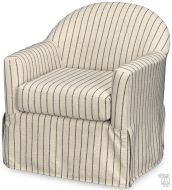American Made Erin & Ben Collection Meg Swivel Chair in Denim Stripe