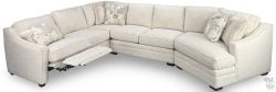 American Made Craft Your Comfort Three Piece Sectional With Power Recliner & Track Arm