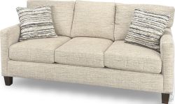 American Made Craft Your Comfort Modern Sofa With Track Arm in Graystone Fabric
