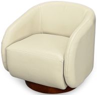 North American Made Cortina Swivel Chair in Genuine Top Grain Leather