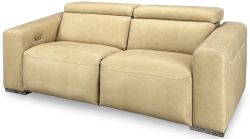 North American Made Europa Power Reclining Sofa With Adjustable Headrest in Genuine Top Grain Leather