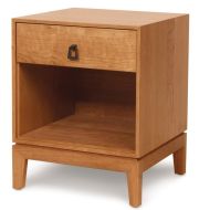 Solid Cherry Wood Mansfield One Drawer Nightstand in Natural Finish