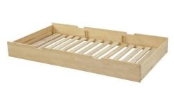 Solid Wood Framed Trundle Bed in Natural Finish