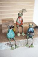 Recycled Iron Sitting Shelf Frog Each