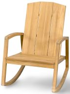 Solid Teak Wood Outdoor Bainbridge Adirondack Rocking Chair