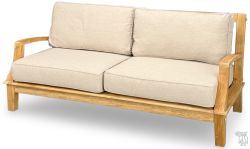 Solid Teak Wood Outdoor Deep Seating Grande Sofa with Sunbrella