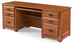 California Made Solid Maple Wood Classic 71" Wide Office Desk in Meadow finish