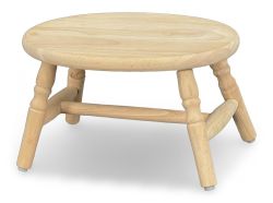 Solid Parawood Wood Cricket Stool Unfinished