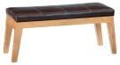 Alder Wood Addison Upholstered Bench in Duet Finish