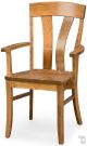Amish Crafted Solid Rustic Cherry Wood Arco Arm Chair in Tawny Finish