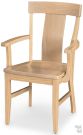 Amish Crafted Solid White Oak Wood Manor House Arm Chair in Beachfront Finish