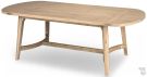 Solid Mindi Wood Aria 86" Oval Dining Table in Washed Finish