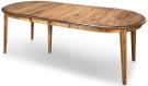 Amish Crafted Solid Maple Wood Oval Extension Leg Table in Ice Coffee Finish