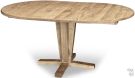 Amish Crafted Solid Red Leafy Maple Wood Pedestal Extension Table in Latte Finish