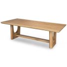 Amish Crafted Solid Rustic White Oak Wood Melbourne Dining Table in Boardwalk Finish