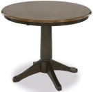Solid Parawood 36" Round  Table in Hickory & Coal Finish