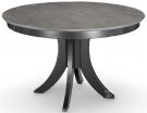Solid Parawood Cosmopolitan Round Dining Table in Coal & Black Finish