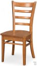 Solid Parawood Wood Emily Side Chair in Bourbon Oak Finish