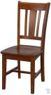 Solid Parawood Wood San Remo Side Chair in Espresso Finish