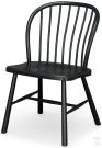 Amish Crafted Solid Maple Wood Round Back Spindle Side Chair in Black Finish