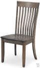 Amish Crafted Solid Rustic Hickory Wood Portland Side Chair in Antique Slate Finish