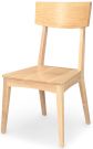 Custom Built Solid Brown Maple Wood Amish Crafted Rando Side Chair in Natural Finish