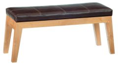 Alder Wood Addison Upholstered Bench in Duet Finish
