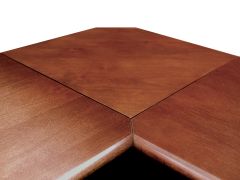 Alder Wood McKenzie Bookcase Corner Connector in Antique Cherry