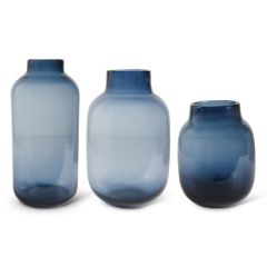 Small Persian Blue Glass Vase w/ Mini Dots Each
