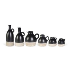 7" Medium Black Ceramic Jug Each