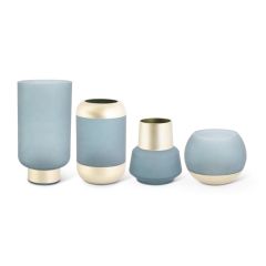 Frosted Blue Vase Each