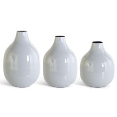 Gray Enameled Vase Each     