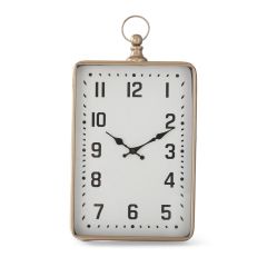 16" Antique Gold Rectangular Clock