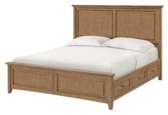 Alder Wood McKenzie Queen 6 Drawer Premier Storage Bed
