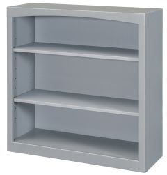 Solid Pine Wood Modern Style Bookcase 36" wide x 36" high in Storm Grey