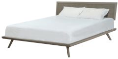 Alder Wood Ellison Adjustable Headboard California King Platform Bed in Astoria Sky Finish