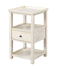 One Drawer Chairside Accent Table in Cape Cod Cream