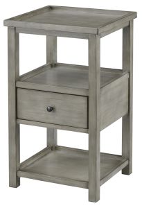 One Drawer Accent Table in Cape Cod Grey Finish