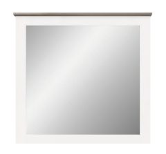 Solid Alder Wood Portland Mirror in Driftwood & Snow White Finish