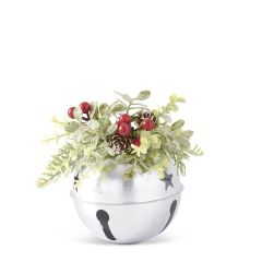 Bell With Glittered Foliage and Red Berries
