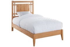 Solid Alder Wood 2 West Collection Open Panel Twin Platform Bed