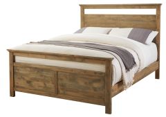 Solid Alder Wood Emerson Queen Bed in Mineral Finish