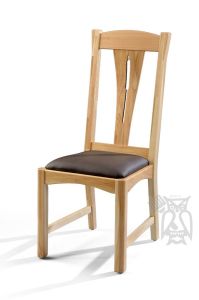 Solid Hickory Wood Cattail Bungalow Side Chair in Natural Finish