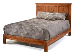 Solid Alder Wood Heritage Queen Raised Panel Bed in Antique Cherry Finish