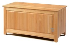 Solid Alder Wood Shaker Lift-top Blanket Chest in Natural Finish