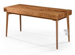 Solid Walnut Wood Catalina Office Writing Desk 60 x 24 in Natural Finish