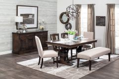 Amish Crafted Solid Wood Modern Farmhouse Crawford Dining Set
