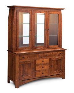 Amish Crafted Solid Premium Cherry Wood Aspen 2 Piece China Cabinet